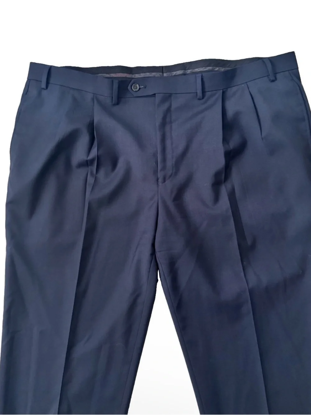 Lauren Ralph Lauren Dress Pants 42x32 Fits 42x27 Navy Blue High Performance Wool